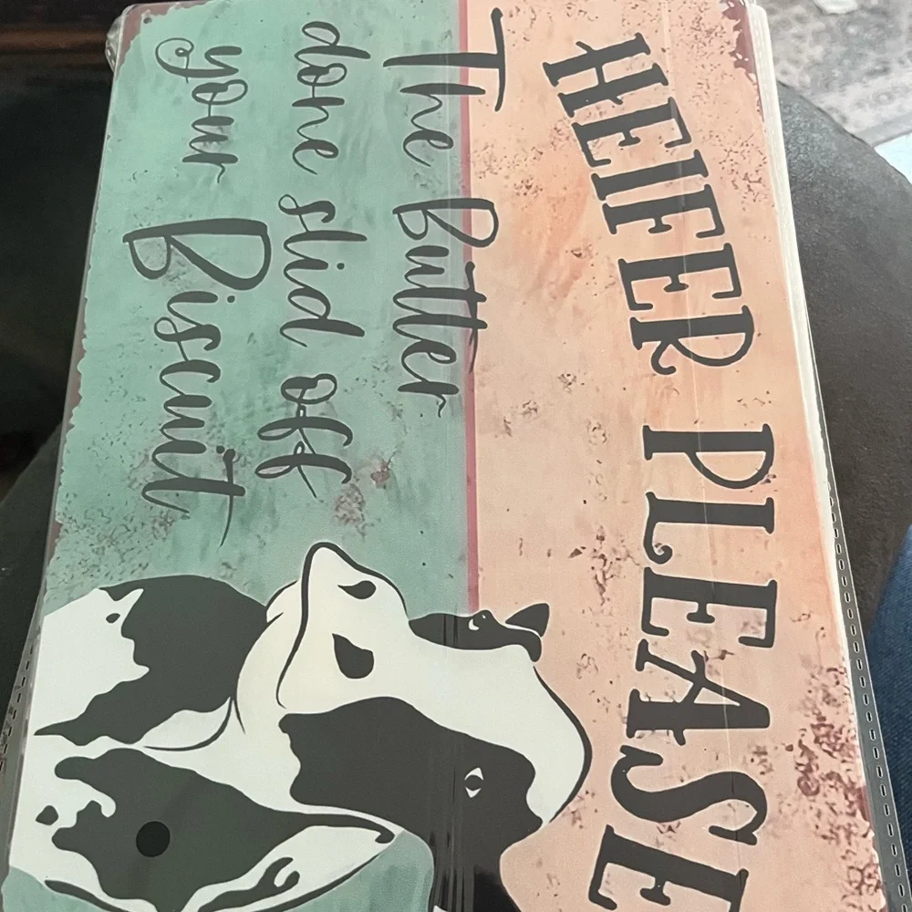 Rustic Farmhouse‎ Wall Sign with Cow Design. NWOT